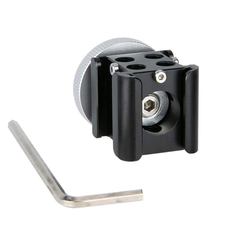 NICEYRIG 3-Side Cold Shoe Mount 360 Degree Swivel with Triple Anti-Off Shoe Adapters, 1/4 Threads for Microphone, Flash Light, Monitor Mount Camera Phone Vlog Vlogging - 328 - Image 4